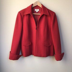 Talbots red lined jacket, Size 14